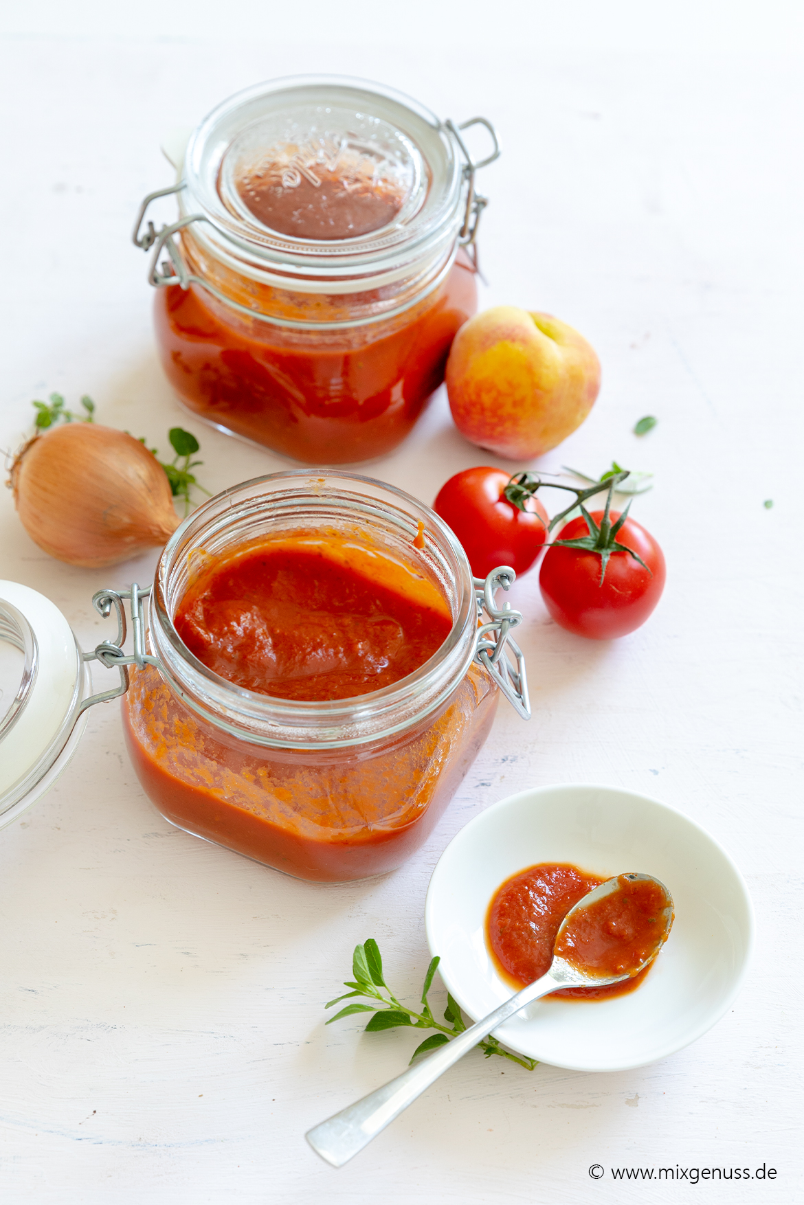 Pfirsich-Tomaten-Ketchup