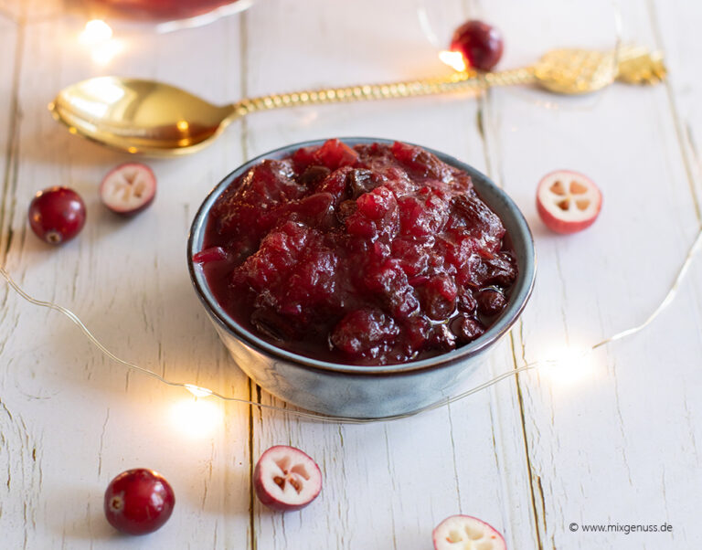 Cranberry Chutney mit Apfel – MixGenuss Blog