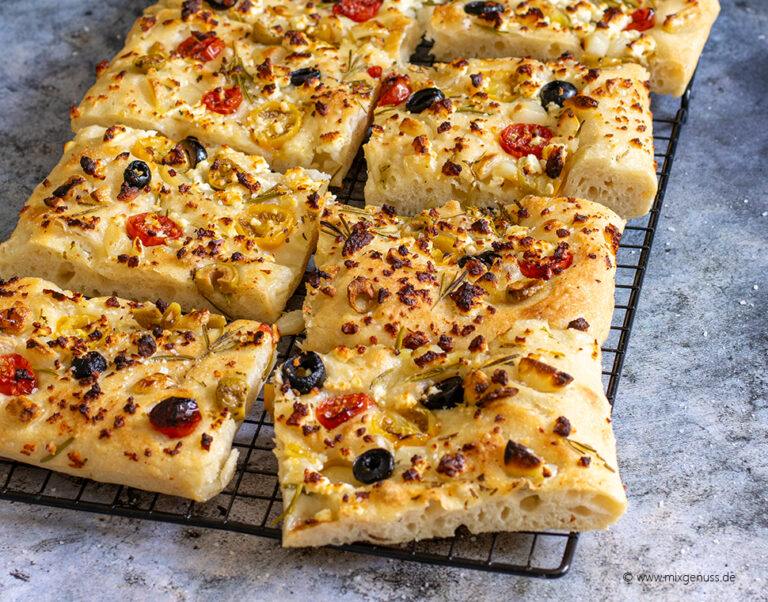 NoKnead Focaccia Teigrezept MixGenuss Blog